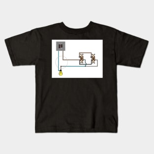 UK Two-Way Switch Wiring Diagram Kids T-Shirt